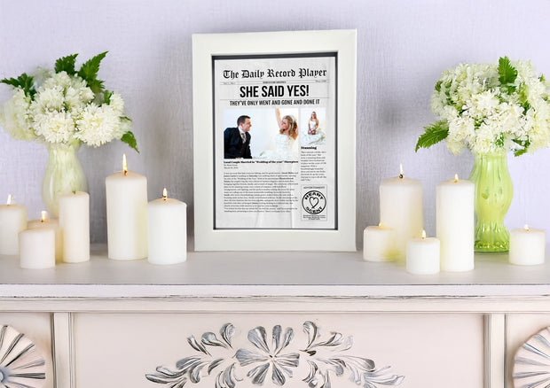 Newspaper Wedding